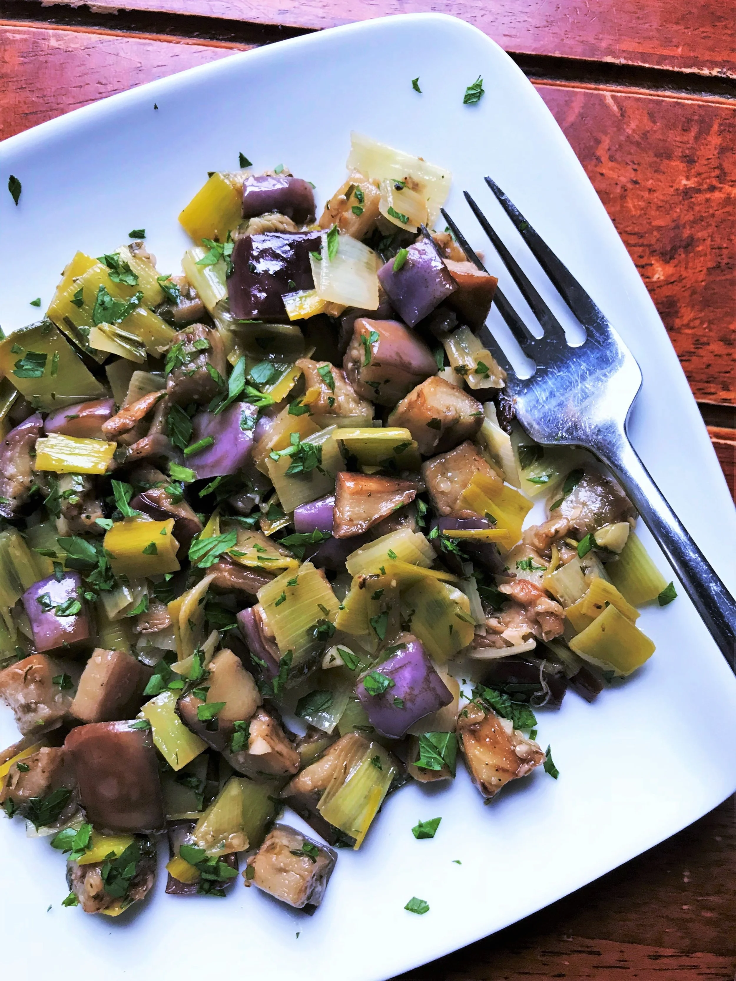 Funky Lemon Eggplant Hash — Adventure Kitchen